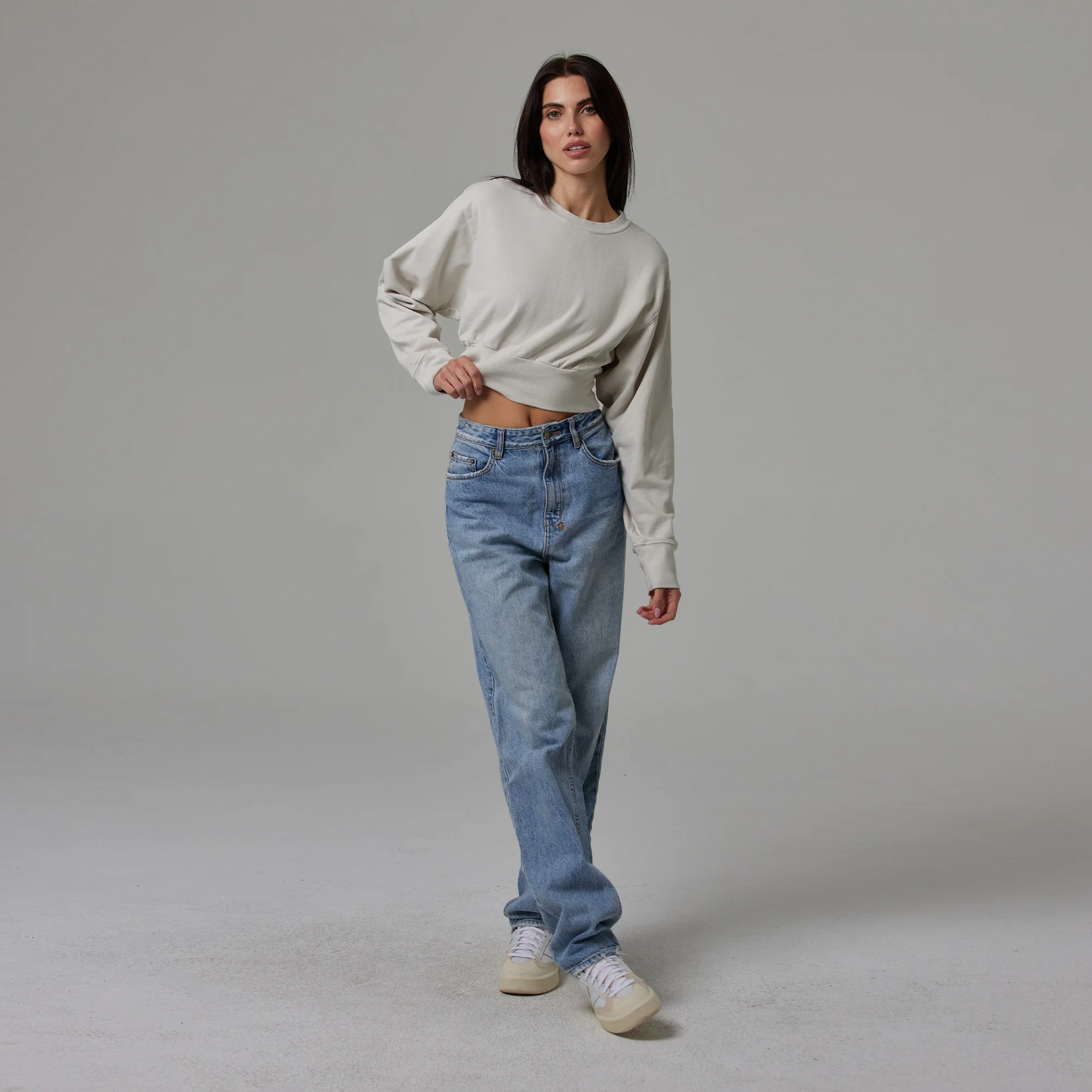 WOMENS DOLMAN CROP CREWNECK - Image 10