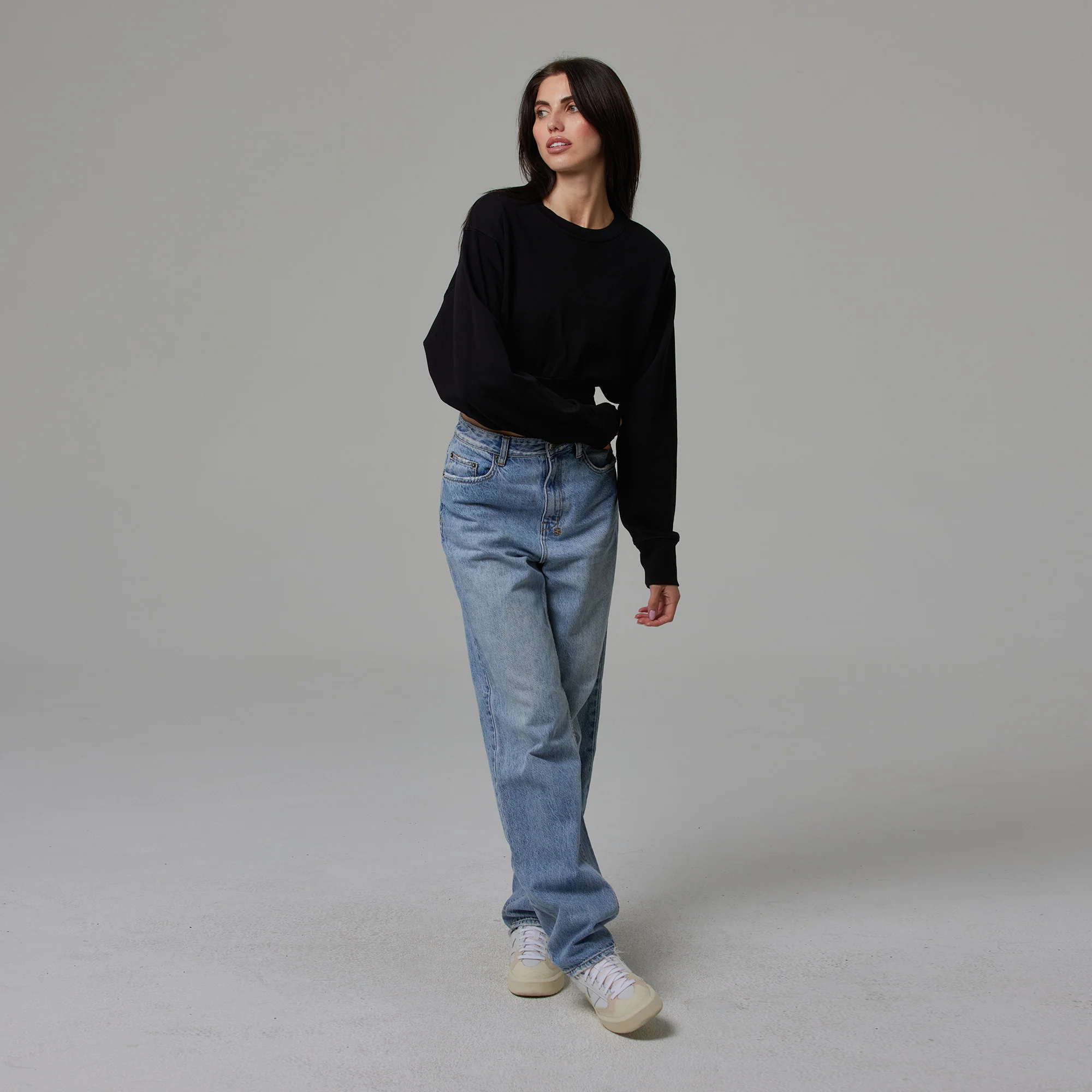WOMENS DOLMAN CROP CREWNECK - Image 5
