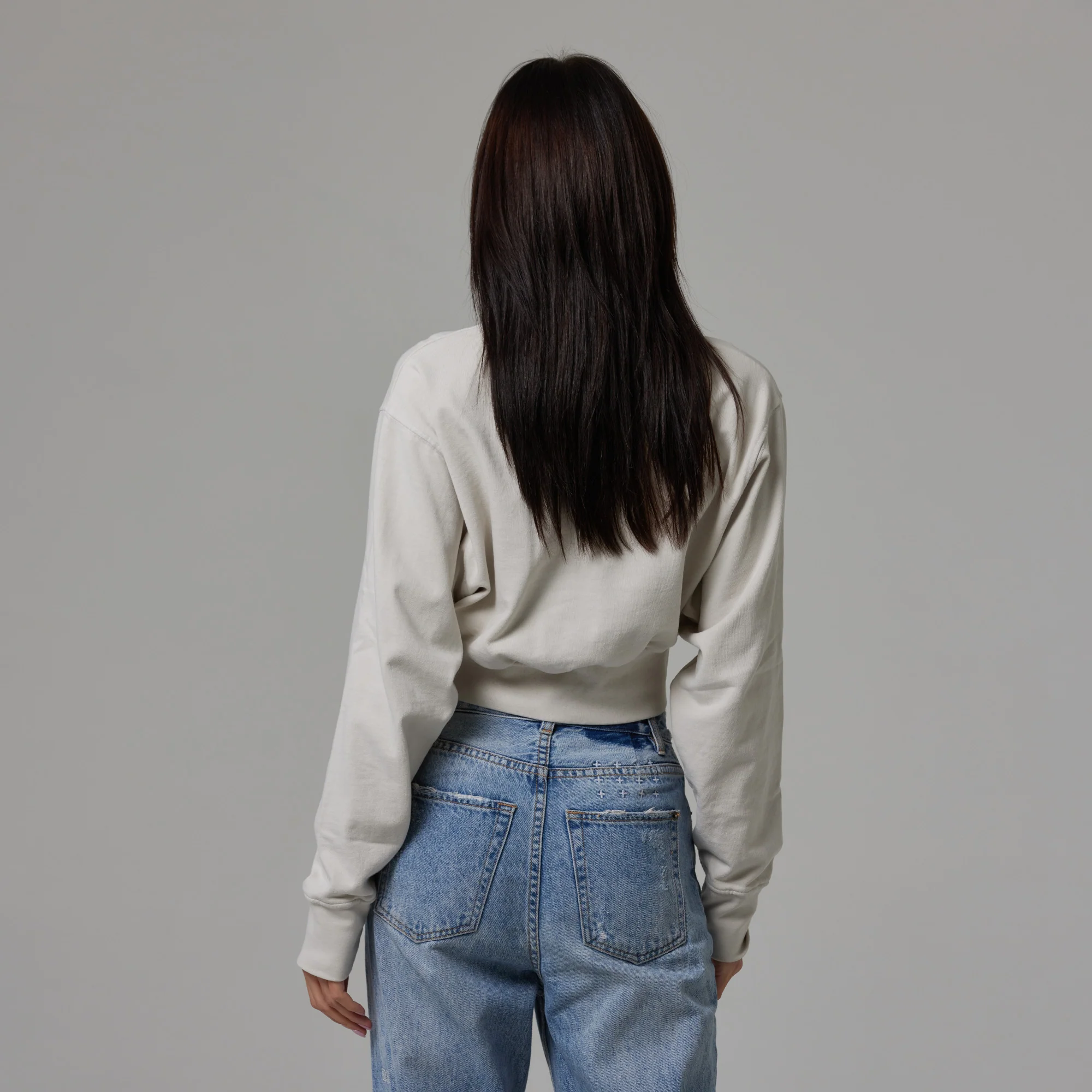 WOMENS DOLMAN CROP CREWNECK - Image 9