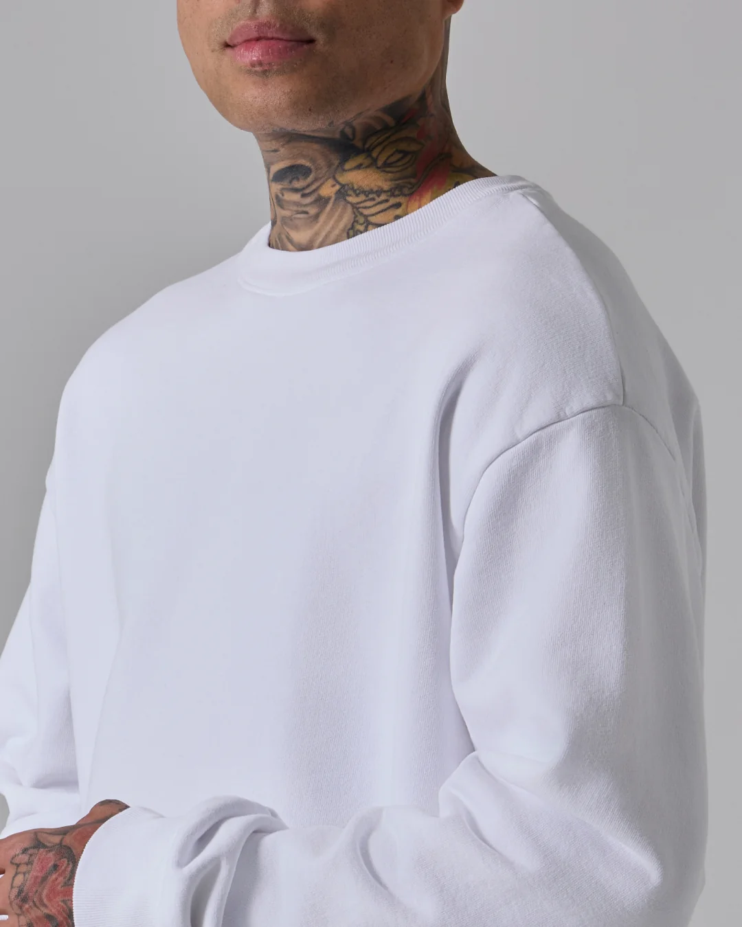 MENS HEAVYWEIGHT CREWNECK - WHITE - Image 5