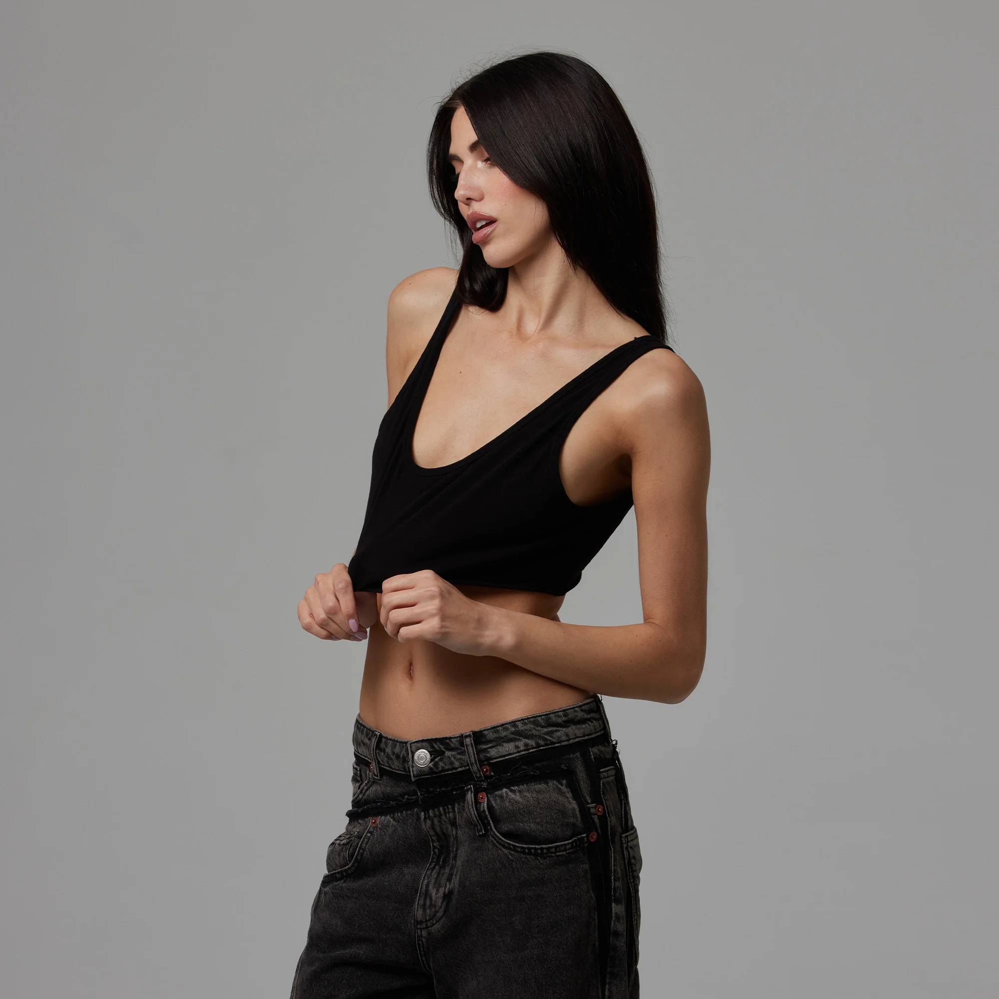 WOMENS CROP RAW HEM TANK - Image 10