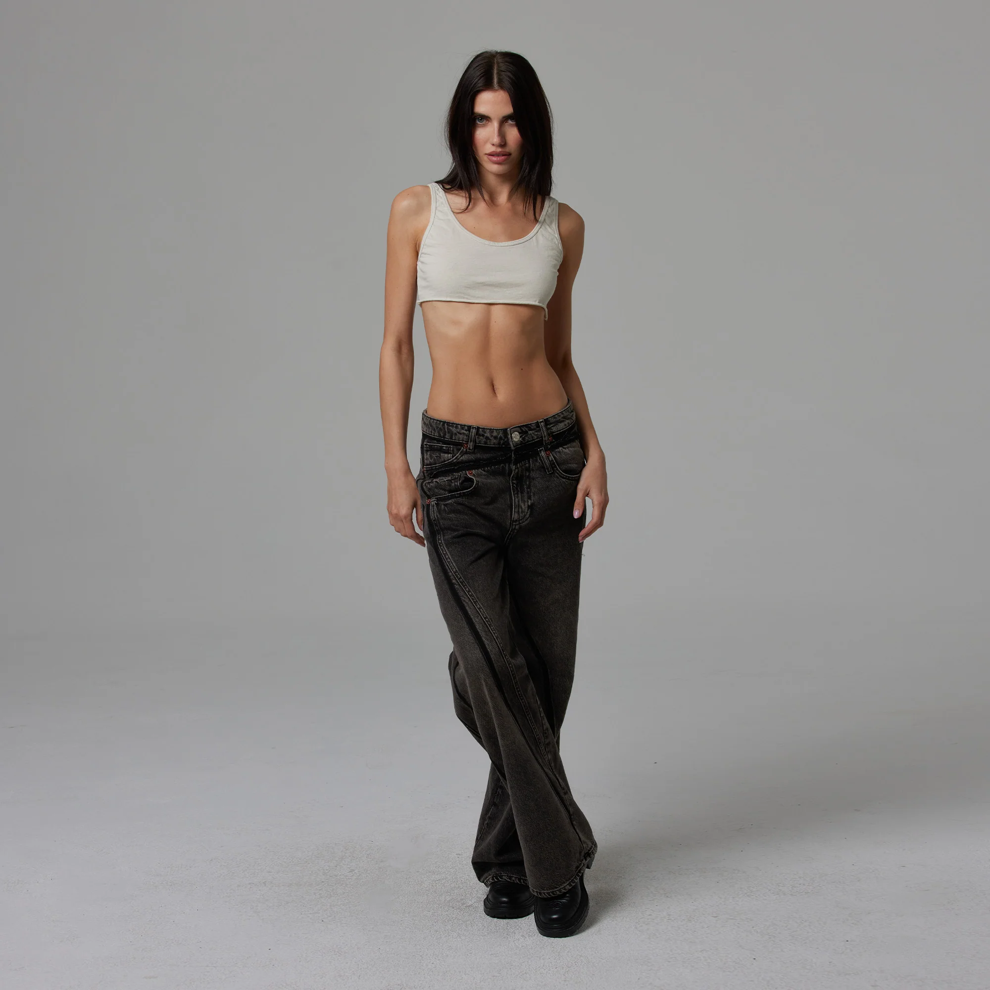 WOMENS CROP RAW HEM TANK - Image 5