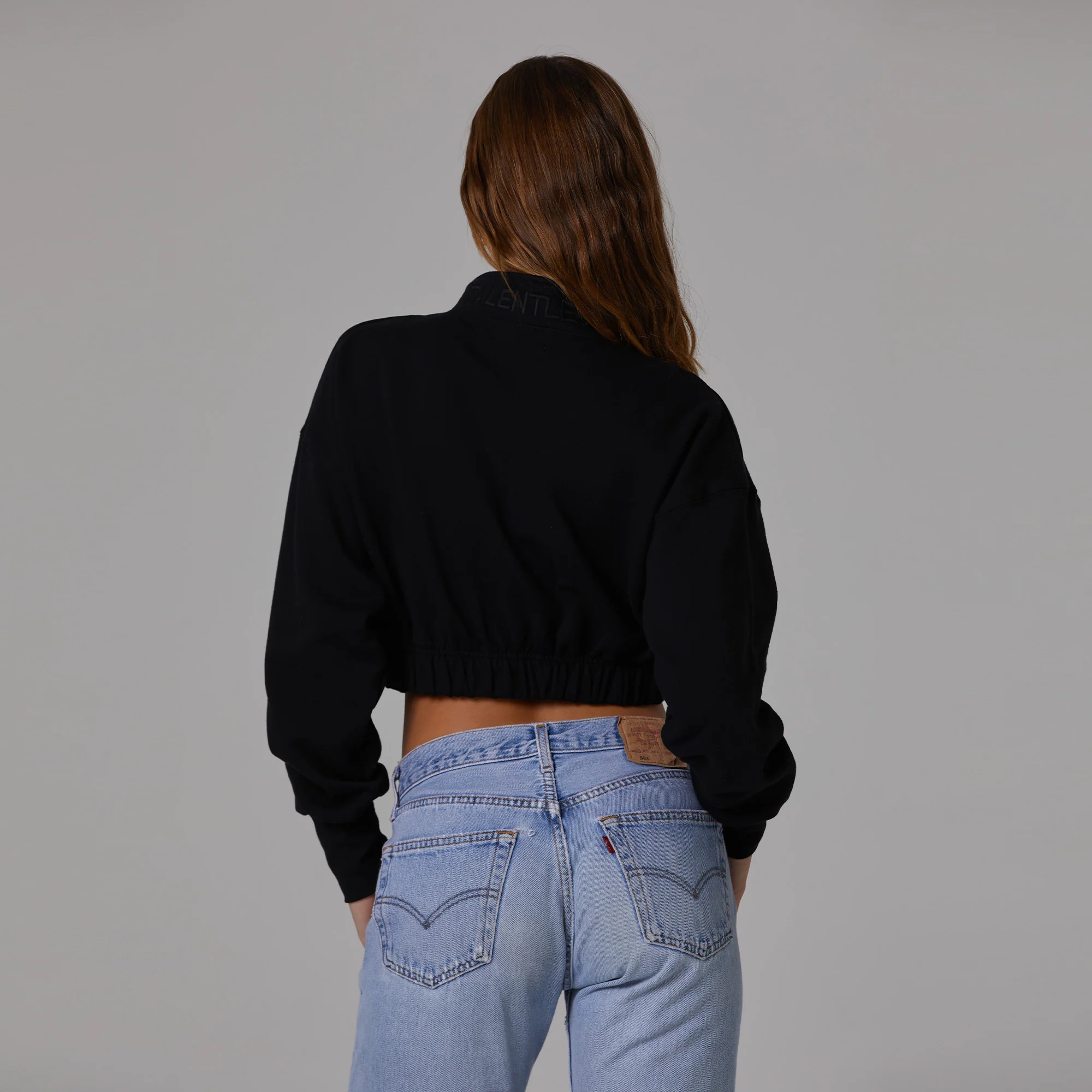 WOMENS FULL ZIP EMBROIDERED MOCK NECK - Image 4