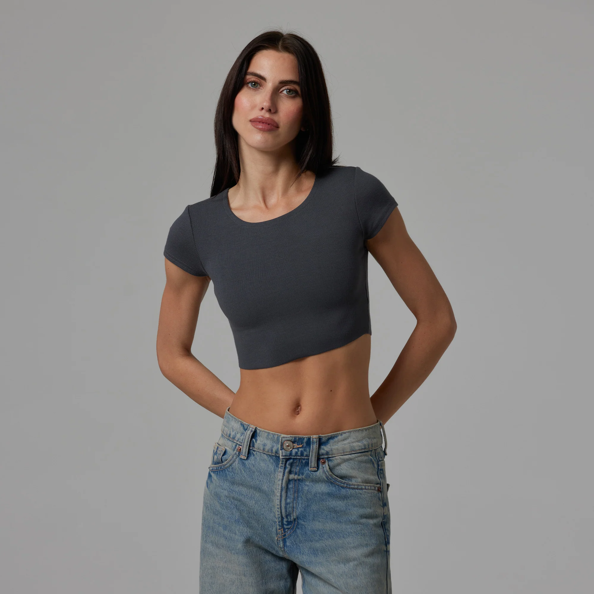 WOMENS RAW HEM CROP BABY TEE - Image 22