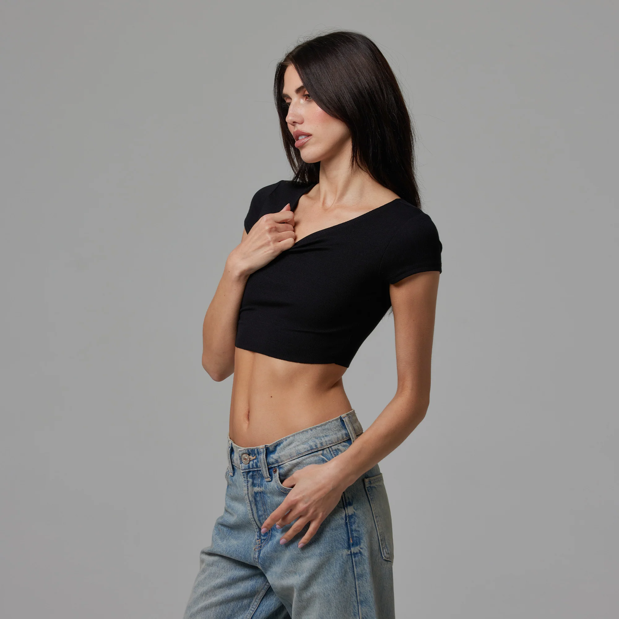 WOMENS RAW HEM CROP BABY TEE - Image 9