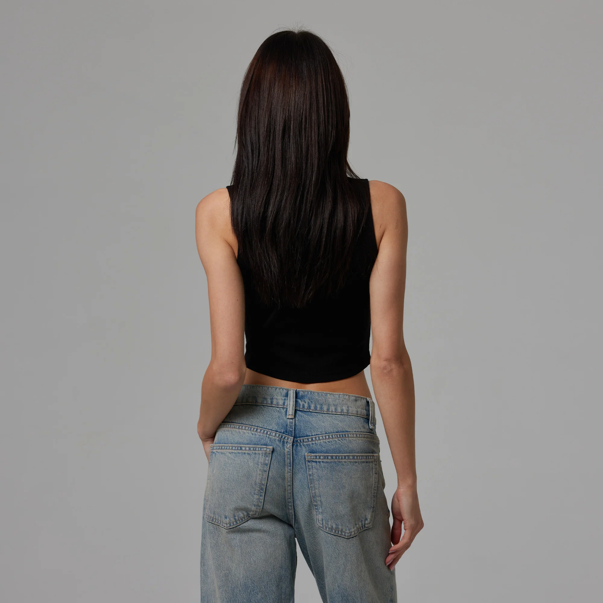 WOMENS RIB FITTED CROP TANK - Image 10