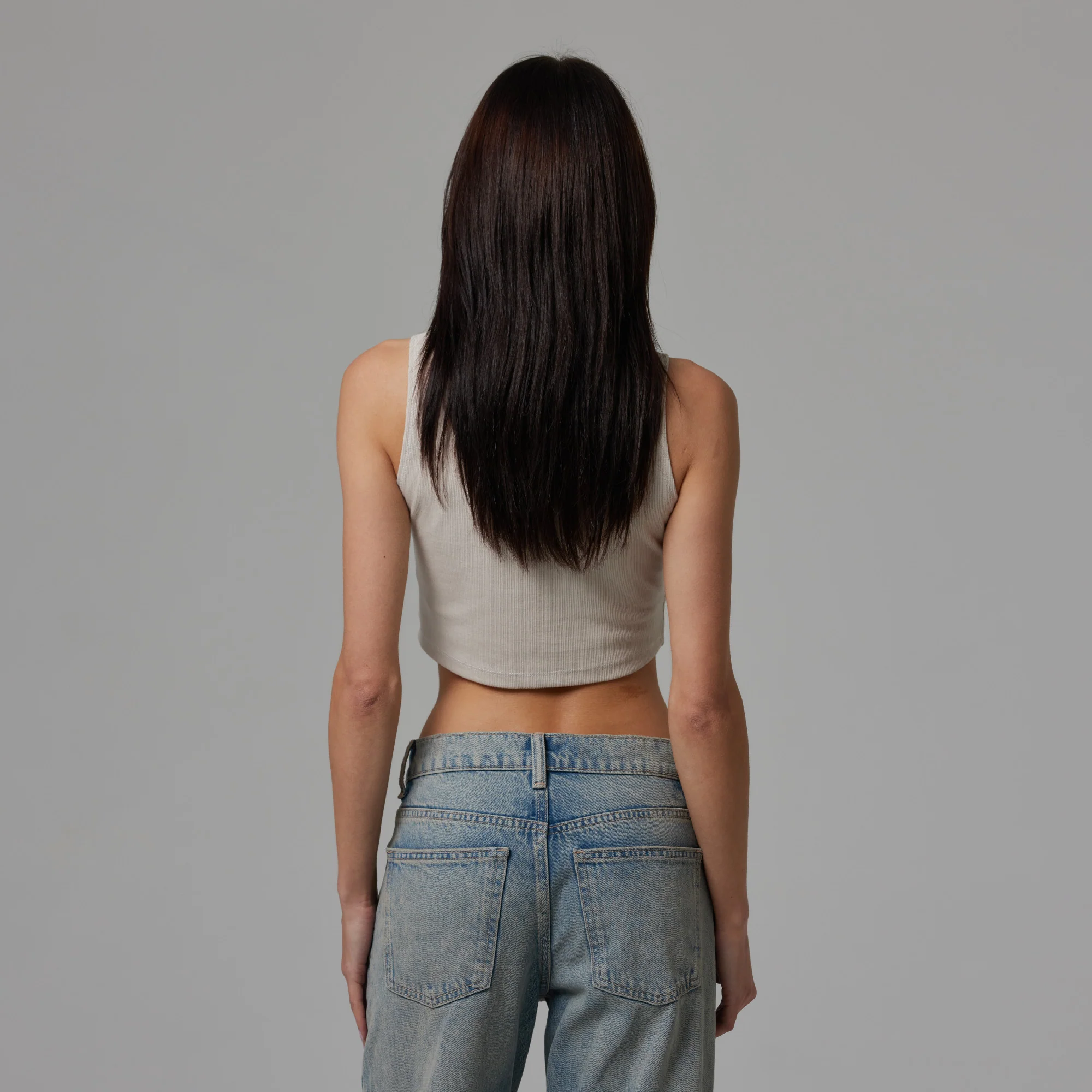 WOMENS RIB FITTED CROP TANK - Image 15