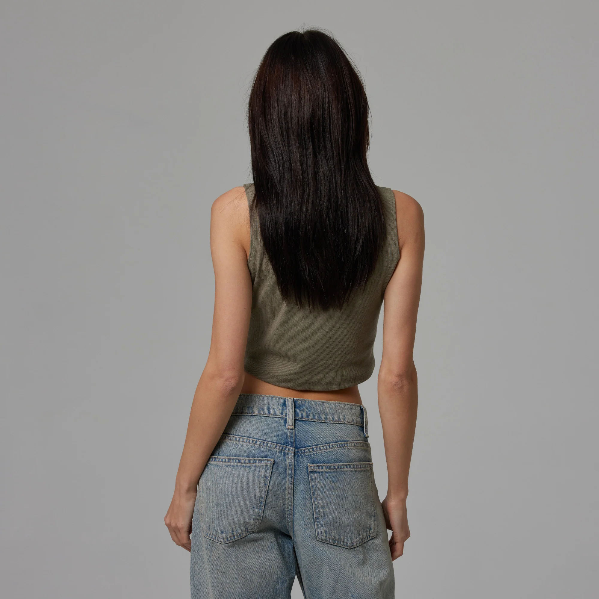 WOMENS RIB FITTED CROP TANK - Image 20