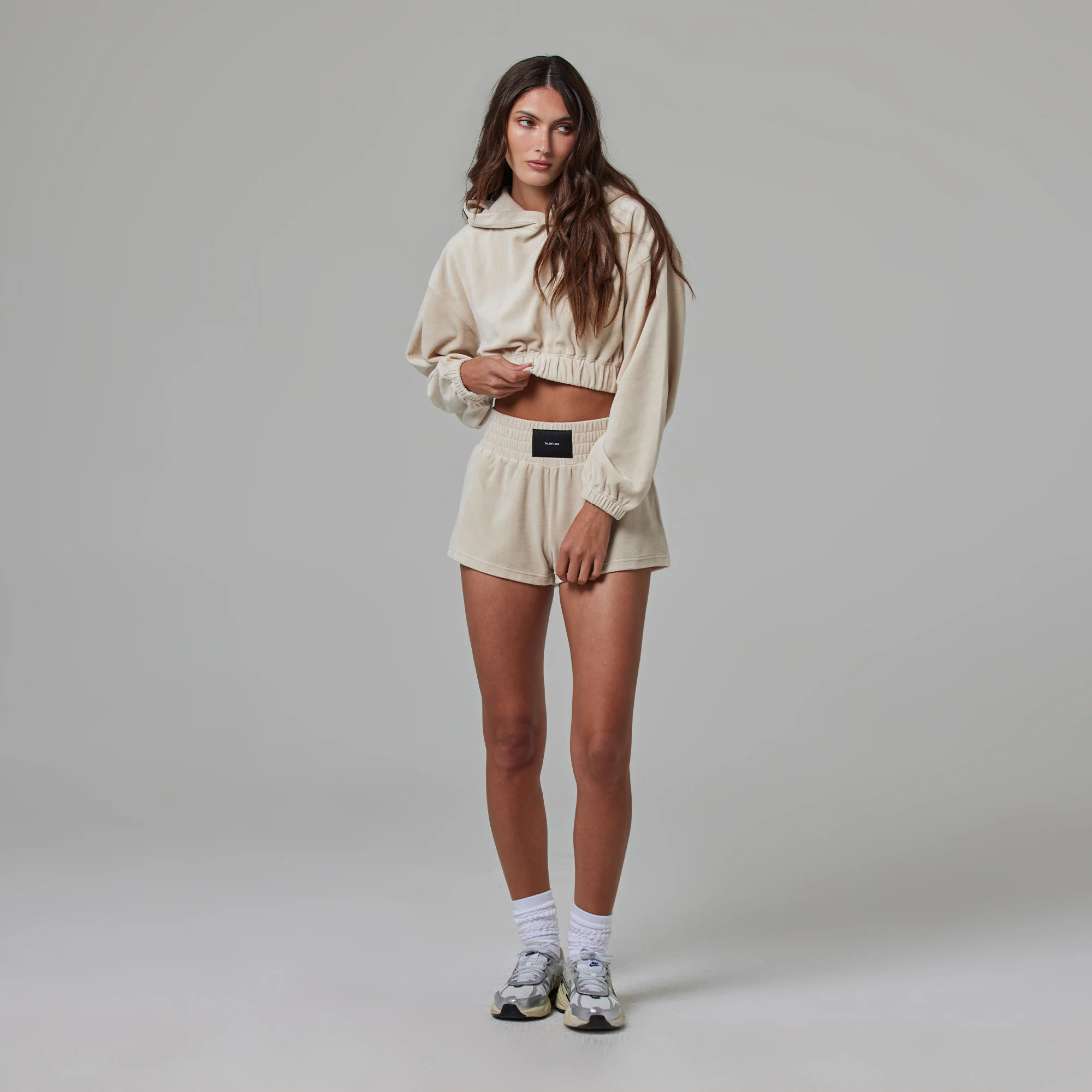 WOMENS TERRY CLOTH CROPPED HOODIE - Image 11