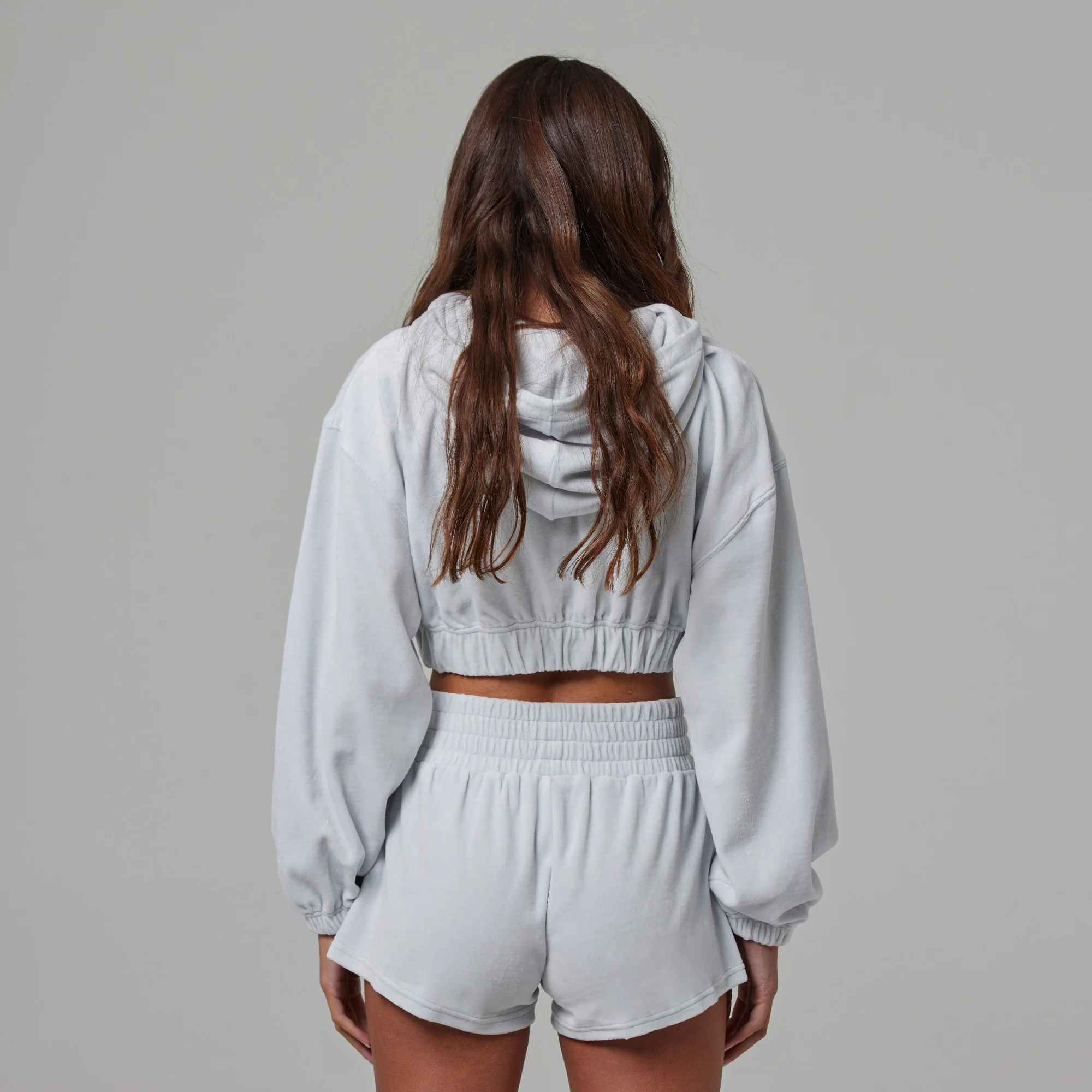 WOMENS TERRY CLOTH CROPPED HOODIE - Image 4